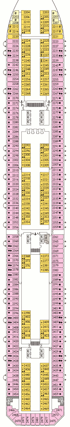 Deckplan Adagio Deck – Costa Pacifica