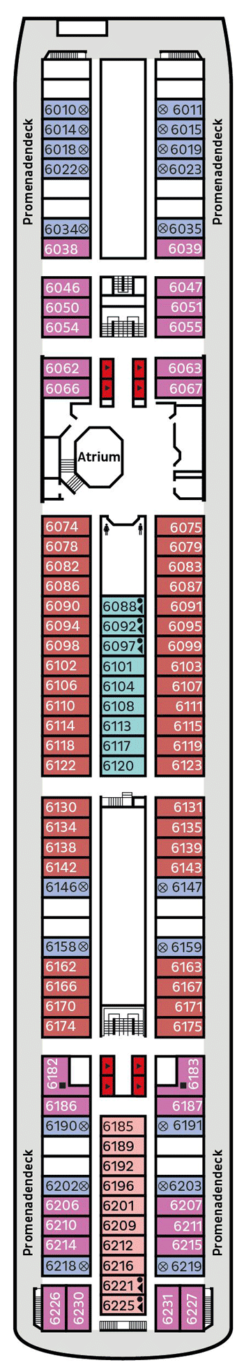 Deckplan Promenade Deck – Vasco da Gama