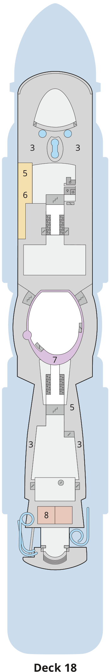 Deckplan Deck 18 – AIDAcosma