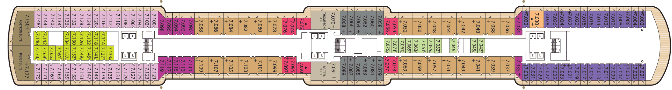 Deckplan Deck 7 – Queen Elizabeth