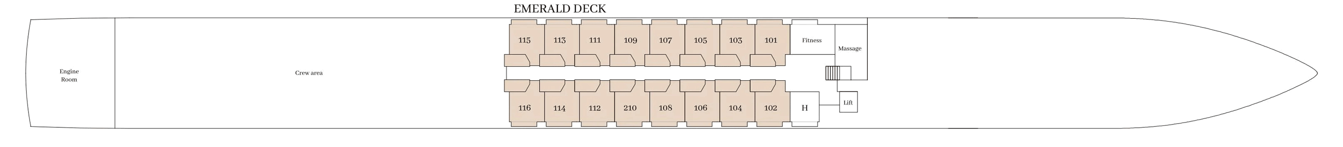 Deckplan Smaragd Deck – VIVA One