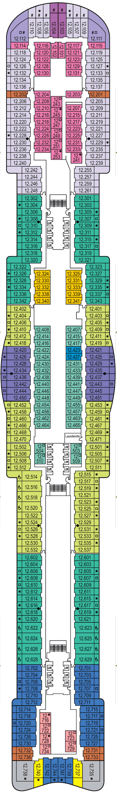 Deckplan Deck 12 – Iona