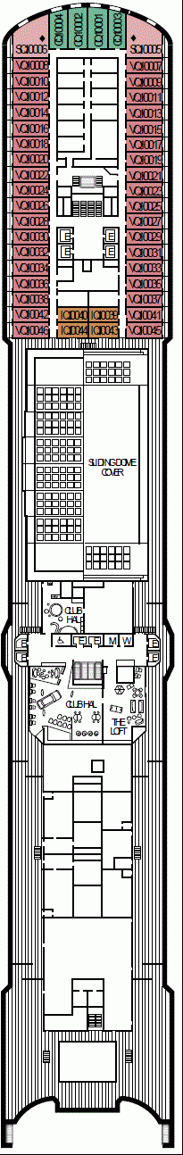 Deckplan Deck 10 - Panorama Deck  – Seven Seas Explorer