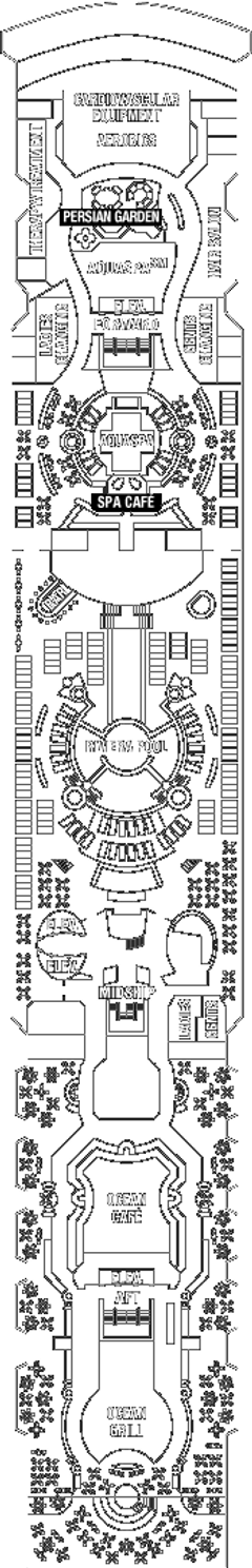 Deckplan Resort Deck – Celebrity Millennium  