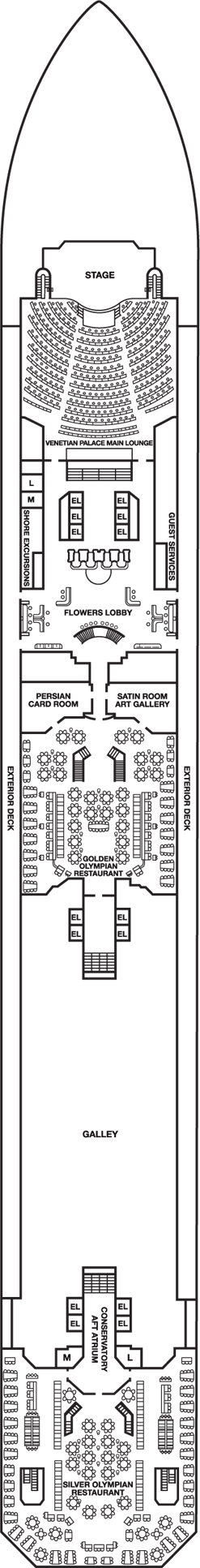 Deckplan Lobby Deck – Carnival Liberty