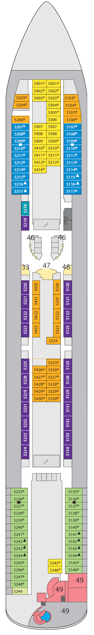 Deckplan Deck 5 – AIDAdiva