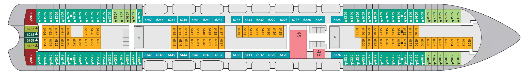 Deckplan Deck 6 – AIDAbella