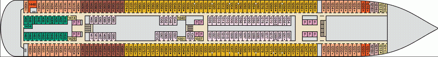 Deckplan Riviera Deck – Carnival Breeze