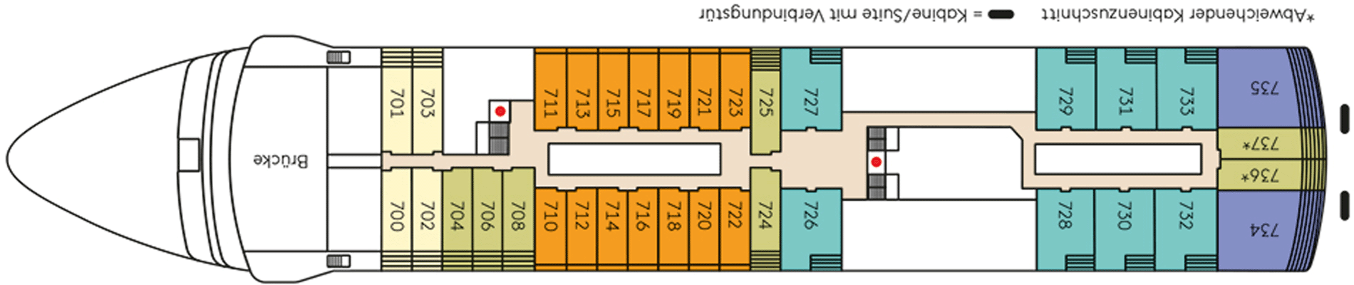 Deckplan Deck 7 – HANSEATIC spirit
