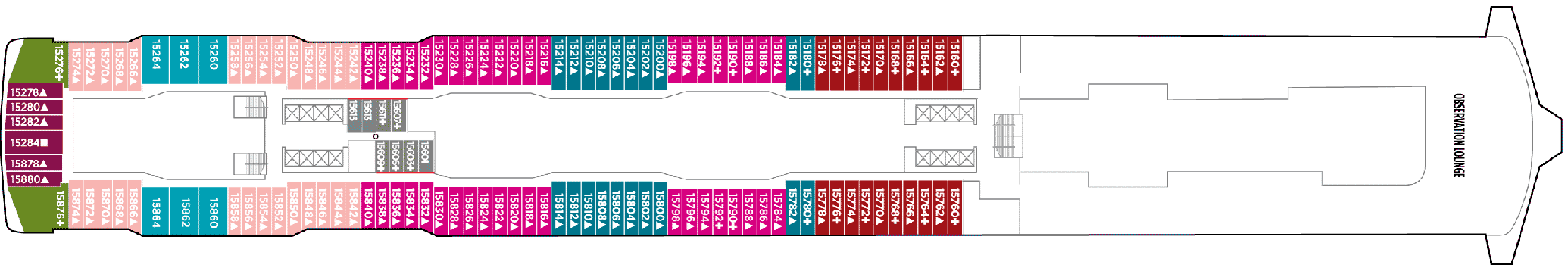 Deckplan Deck 15 – Norwegian Bliss