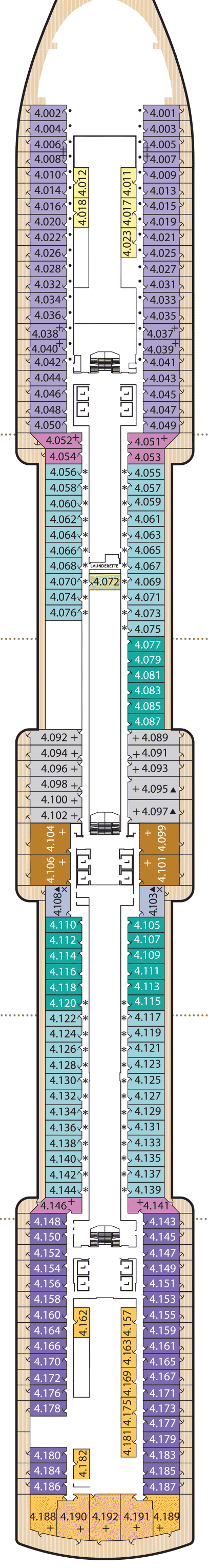 Deckplan Deck 4 – Queen Victoria