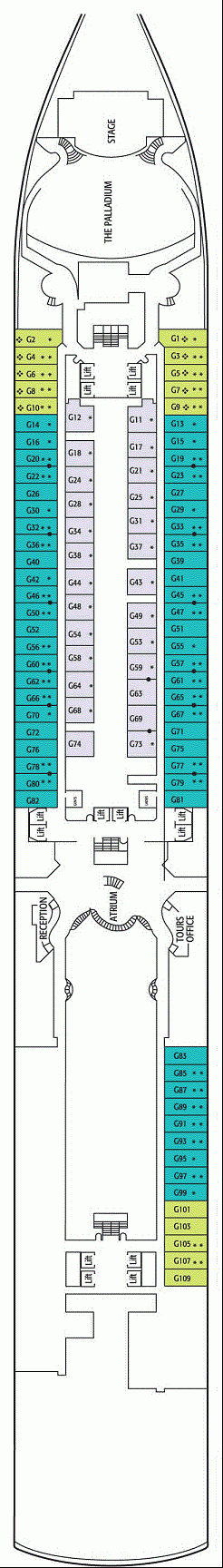 Deckplan G Deck – Arcadia