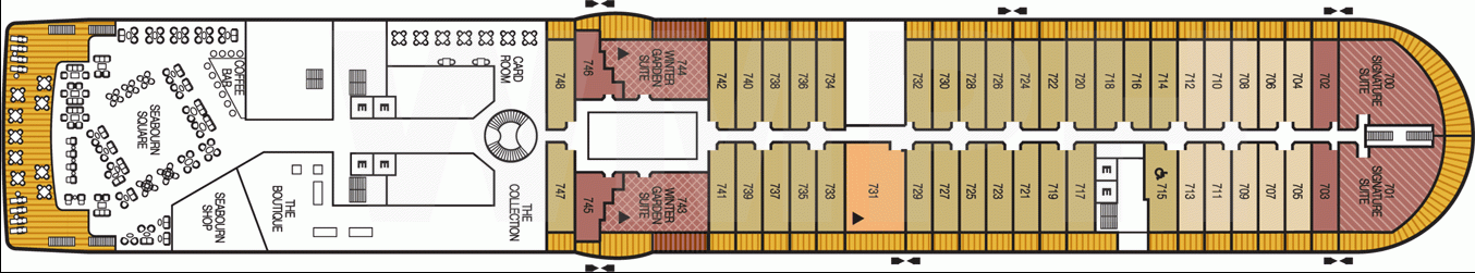 Deckplan Deck 7 – Seabourn Quest