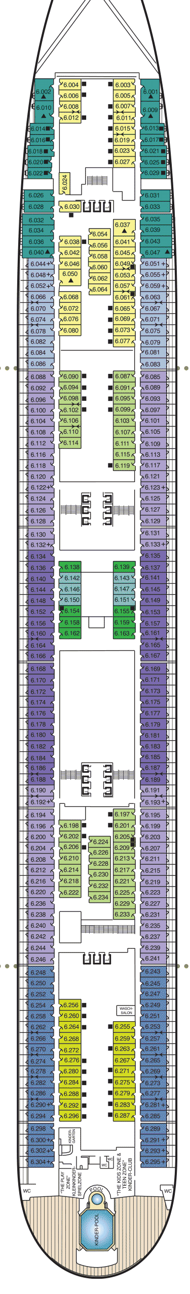 Deckplan Deck 6 – Queen Mary 2