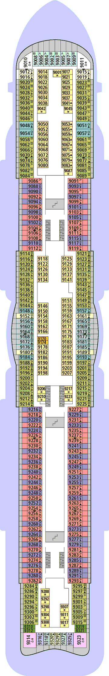 Deckplan Deck 9 – AIDAnova