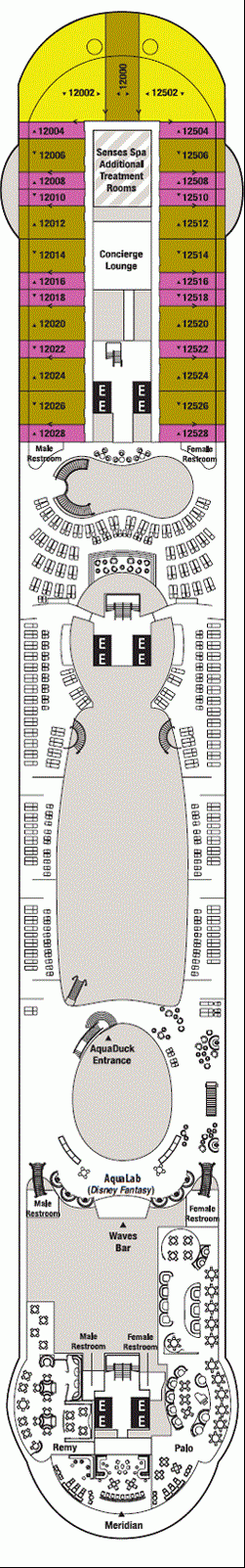Deckplan Deck 12 – Disney Fantasy