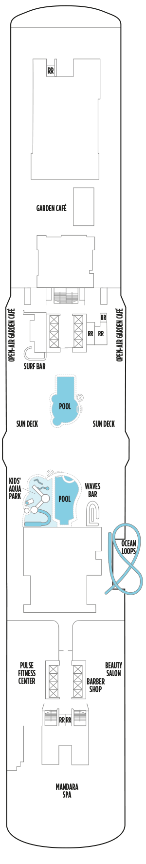 Deckplan Deck 16 – Norwegian Encore