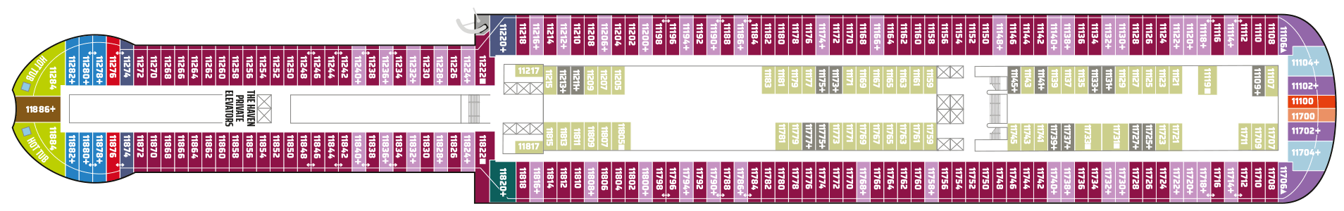 Deckplan Deck 11 – Norwegian Aqua