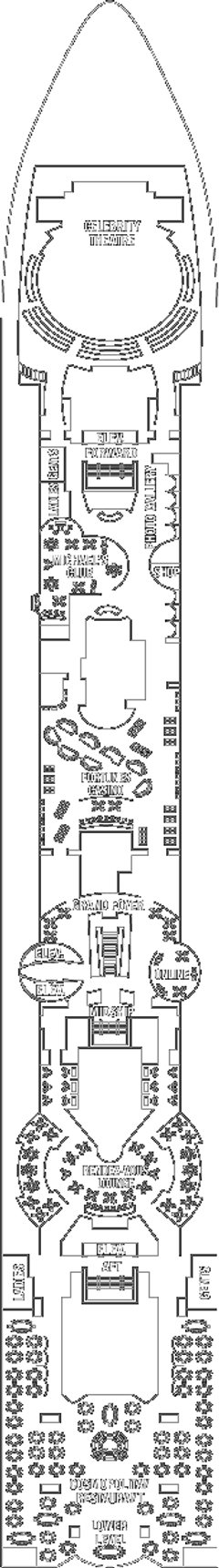 Deckplan Promenade Deck – Celebrity Summit