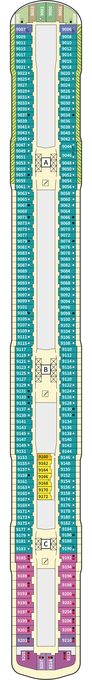 Deckplan Deck 9 – Mein Schiff Flow