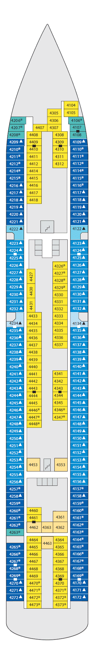 Deckplan Deck 4 – AIDAblu