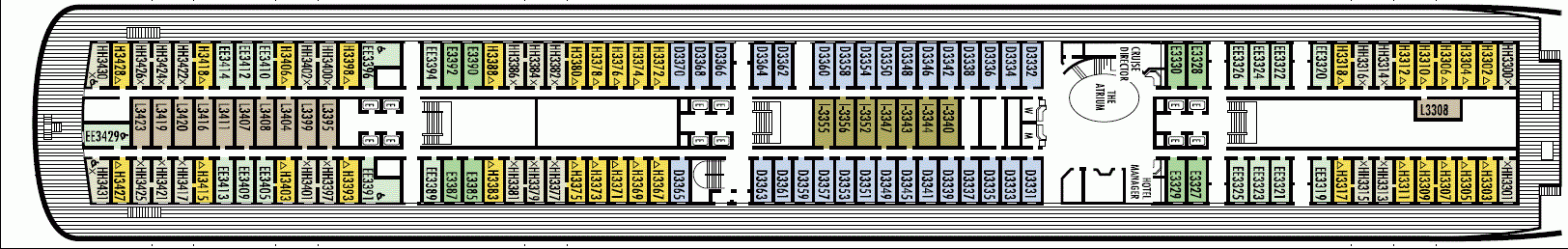 Deckplan Deck 3 - Lower Promenade Deck – Zaandam