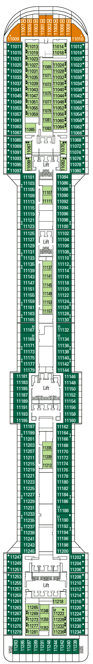 Deckplan Caravaggio Deck – MSC Splendida