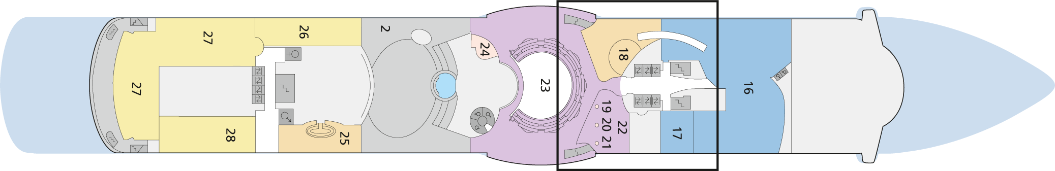 Deckplan Deck 11 – AIDAluna
