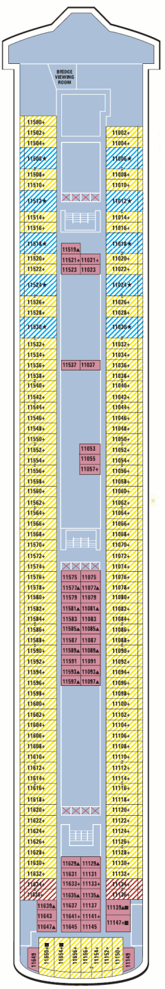 Deckplan Deck 11 – Norwegian Gem