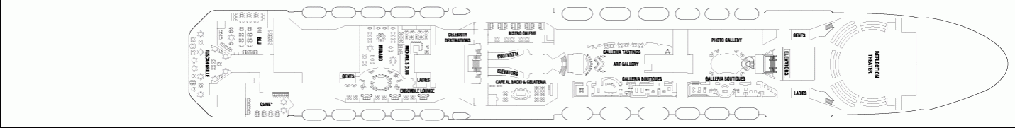 Deckplan Lido-Deck – Celebrity Reflection