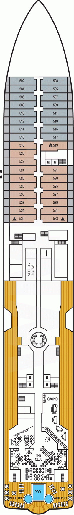 Deckplan Deck 5 – Seabourn Quest