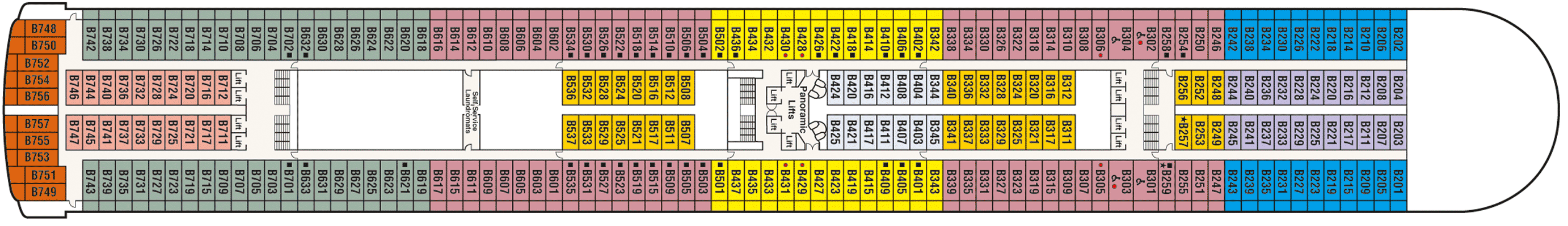 Deckplan Deck 11 - Baja – Crown Princess