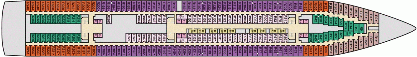 Deckplan Riviera Deck – Carnival Paradise