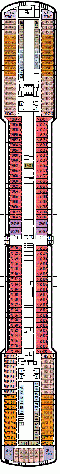 Deckplan Deck 5 - Verandah Deck – Seven Seas Explorer