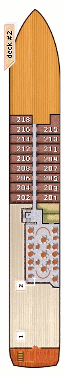 Deckplan Deck #2 – SeaDream II
