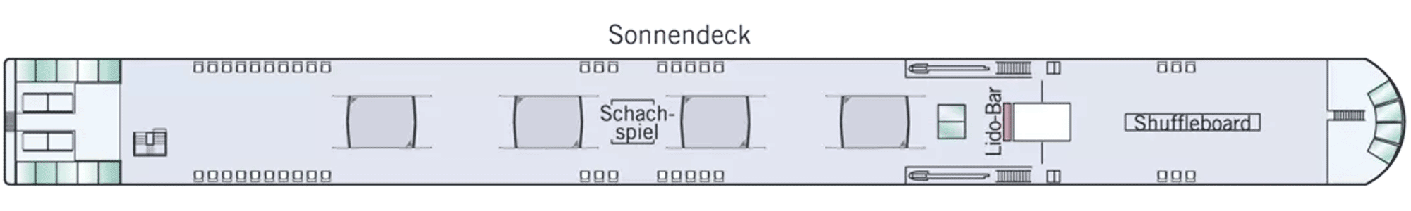 Deckplan Sonnendeck – Amadeus Queen