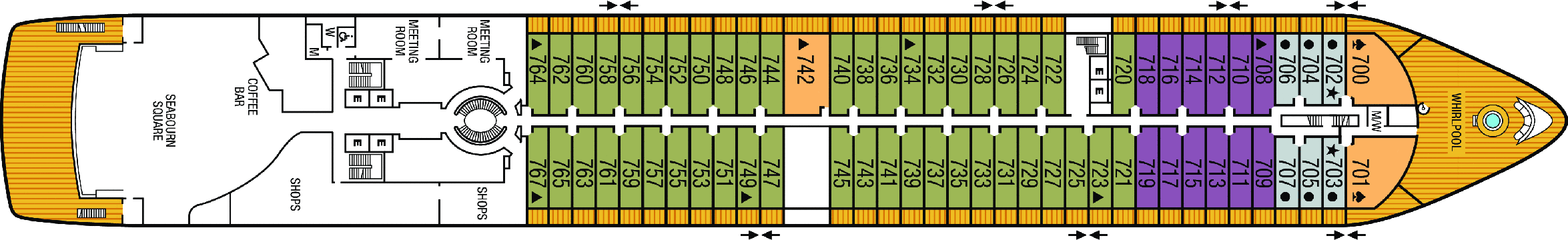 Deckplan Deck 7 – Seabourn Encore