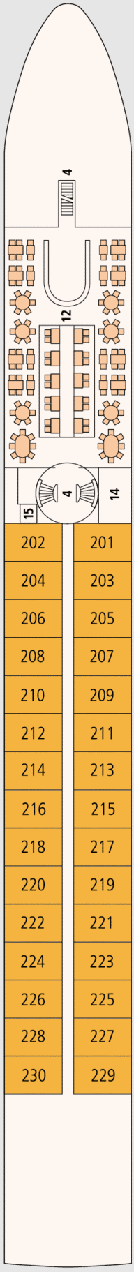 Deckplan Deck 2 – A-Rosa Alea
