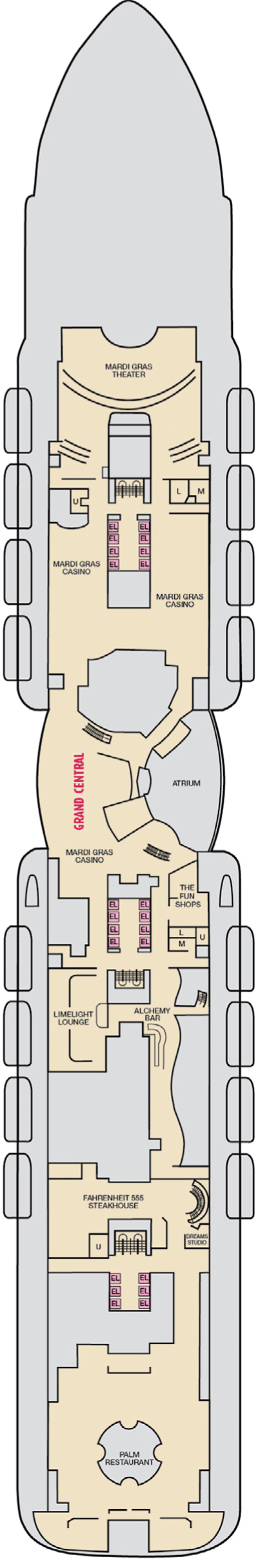 Deckplan Deck 7 – Mardi Gras