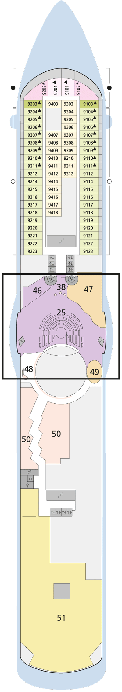 Deckplan Deck 9 – AIDAmar
