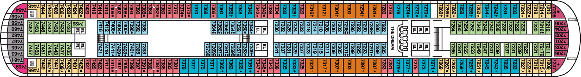 Deckplan Empress Deck – Carnival Dream