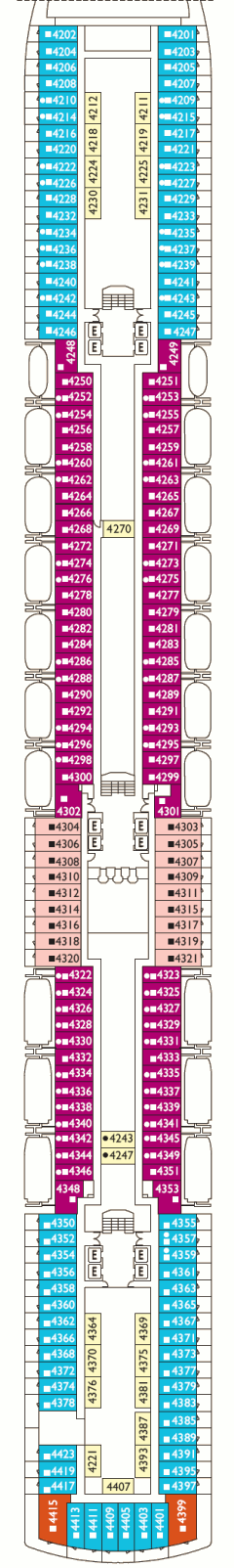 Deckplan Camelia Deck – Costa Deliziosa