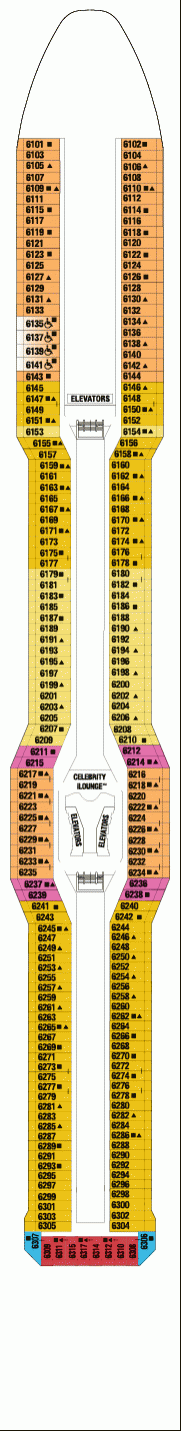 Deckplan Continental-Deck – Celebrity Reflection