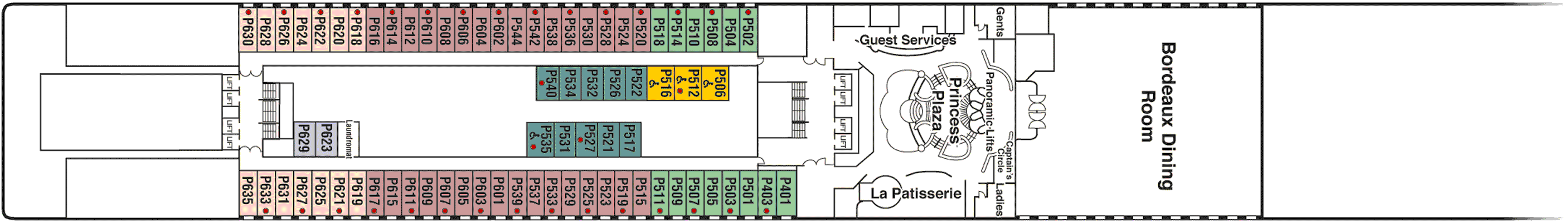 Deckplan Deck 5 Plaza – Island Princess