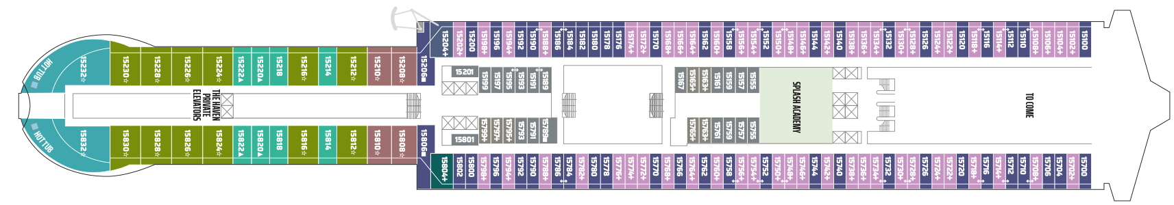 Deckplan Deck 15 – Norwegian Aqua