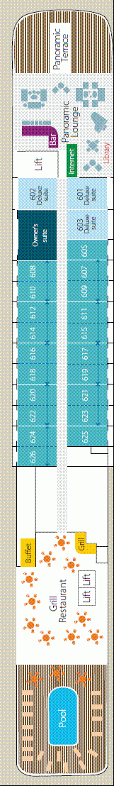 Deckplan Deck 6 – Soléal