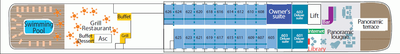Deckplan Deck 6 Le France – Boréal