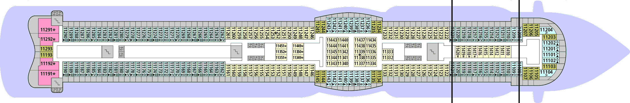 Deckplan Deck 11 – AIDAperla