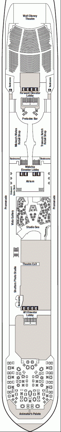 Deckplan Deck 4 – Disney Wonder