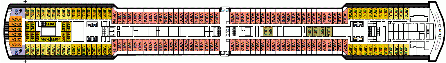 Deckplan Deck 8 - Navigation Deck – Eurodam
